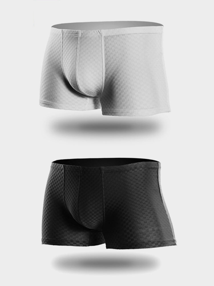 Breathable Grid Ice Silk Men's Underwear
