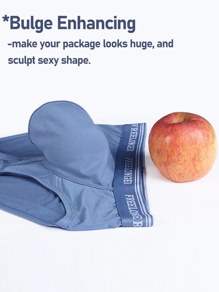 FreeLonger Men's U convex Separate Support Pouch Trunks