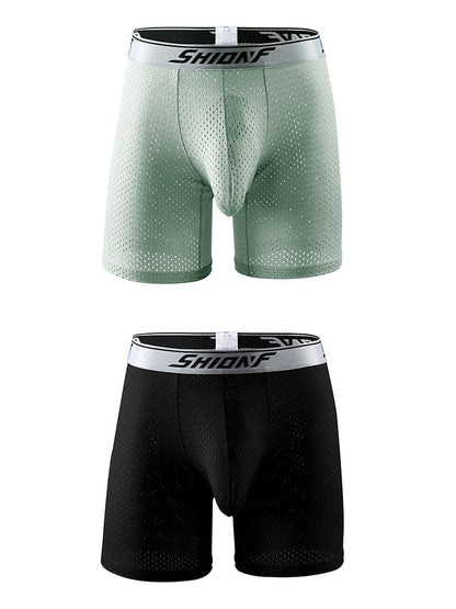 2 Pack Men's Mesh Separate Pouch Boxers Briefs