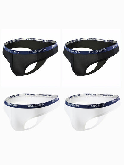 4 Pack Men's Sexy Comfortable Ice Silk Breathable Thong