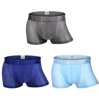 Men's Mesh Thin Ice Silk Underwear