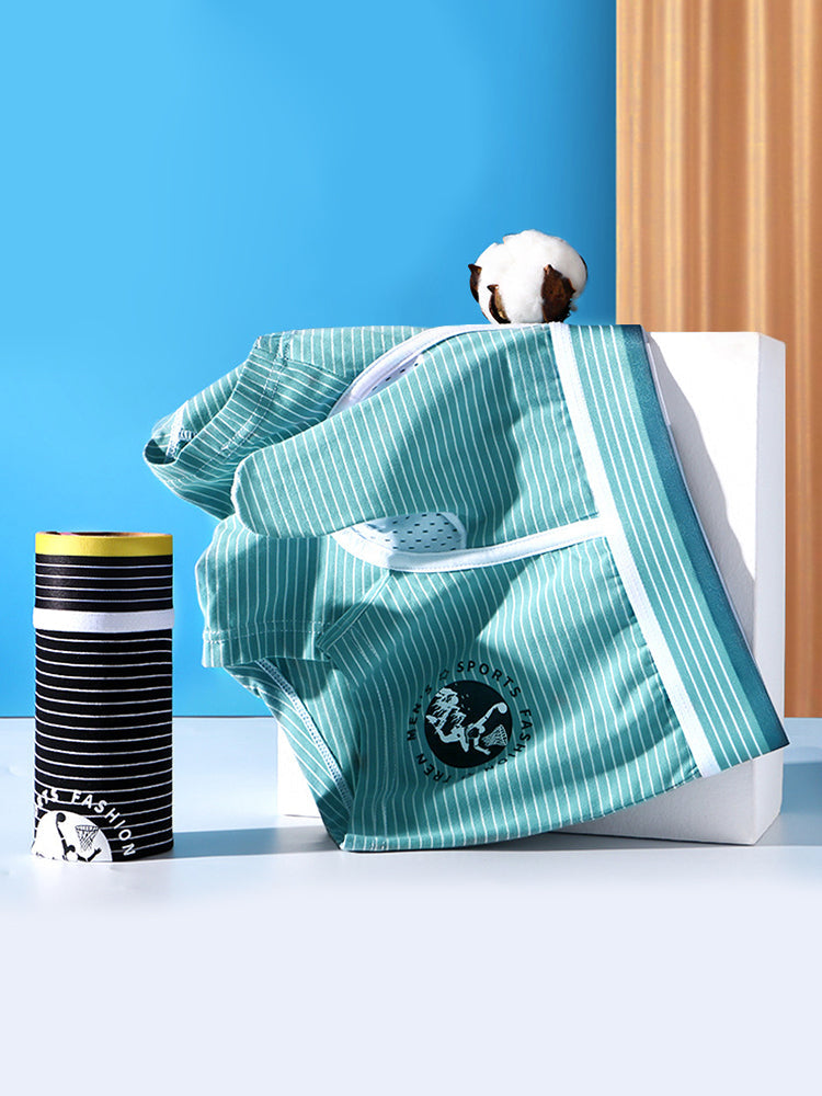 2 Pack Men's Separate Support Pouch Cotton Trunks