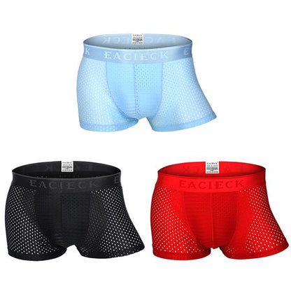 Men's Mesh Thin Ice Silk Underwear