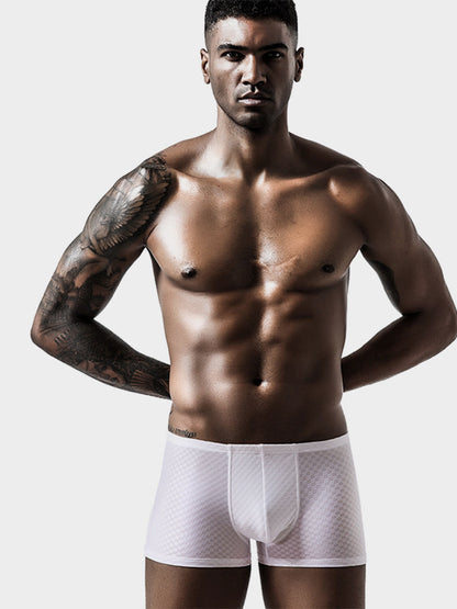 Breathable Grid Ice Silk Men's Underwear