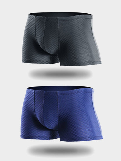 Breathable Grid Ice Silk Men's Underwear