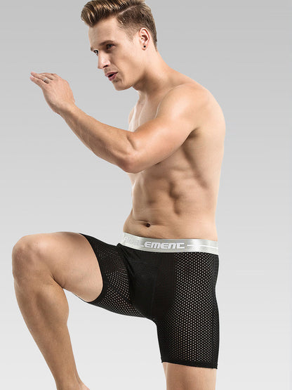 2 Pack Mesh Ice Silk Moisture Wicking Sport Boxer Underwear