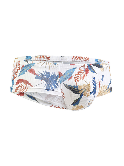 Men's Sexy Botanical Printed Mesh Underwear