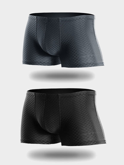 Breathable Grid Ice Silk Men's Underwear