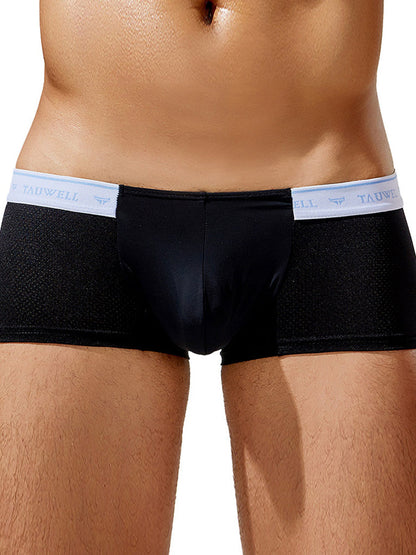 2 Pack Men's Sexy Comfortable Breathable Solid Color Trunks