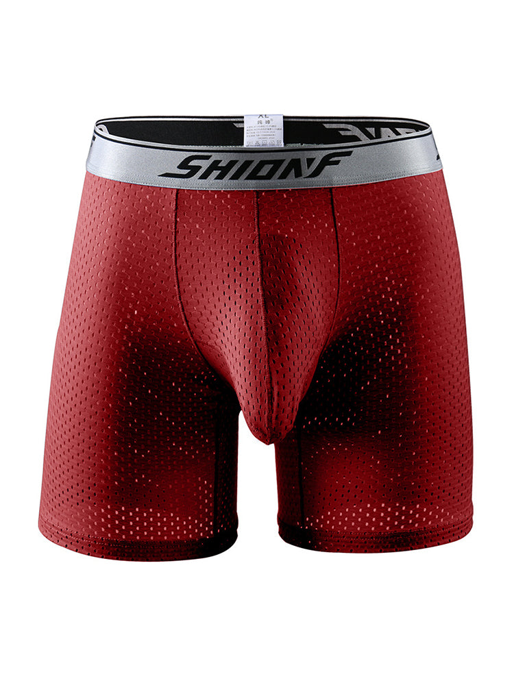 2 Pack Men's Mesh Separate Pouch Boxers Briefs