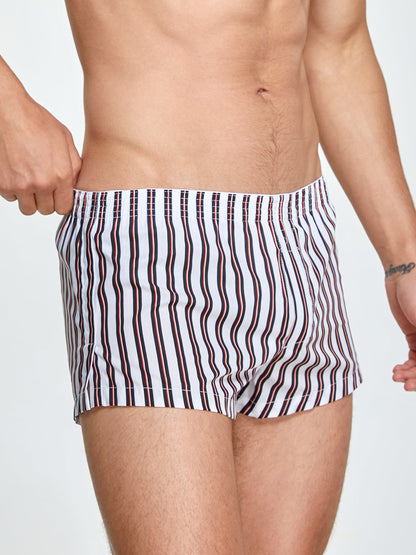 Men's Color Stripes Boxers With Fly