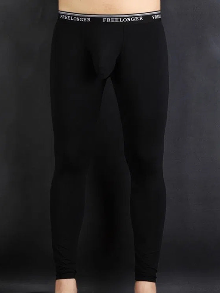 FreeLonger Men's Comfy Big Separate Pouch Thermal Underwear