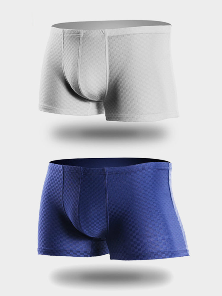 Breathable Grid Ice Silk Men's Underwear