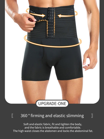 Men's Tummy Control Boxer Briefs with Open Fly