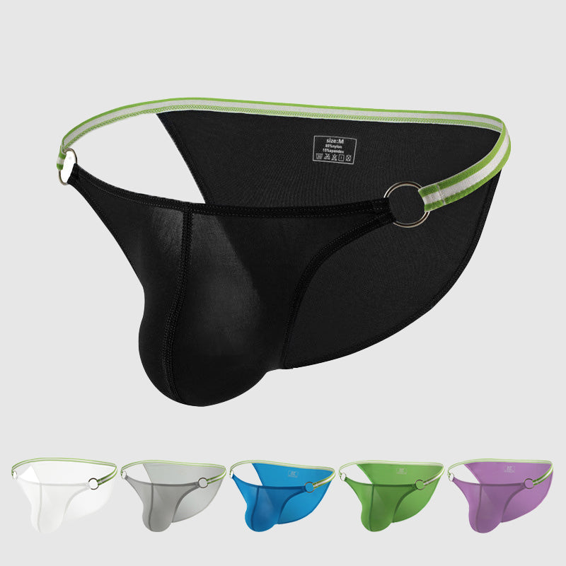 Men's Low Rise Breathable Briefs with Iron Ring