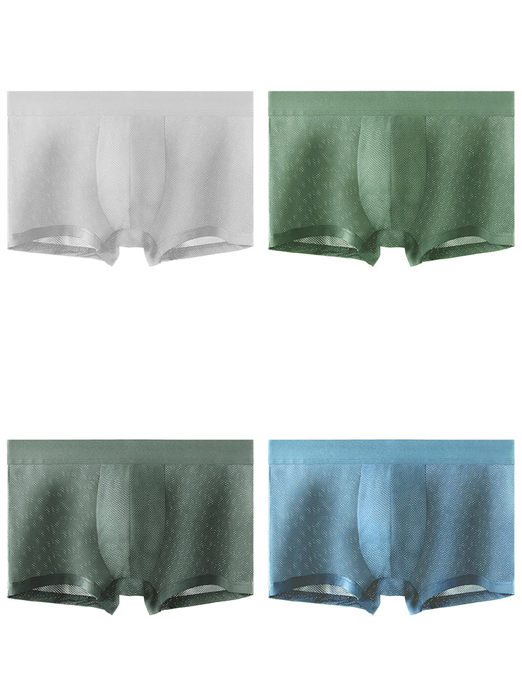 4 Pack Men's Thin Ultra Breathable Mesh Trunks