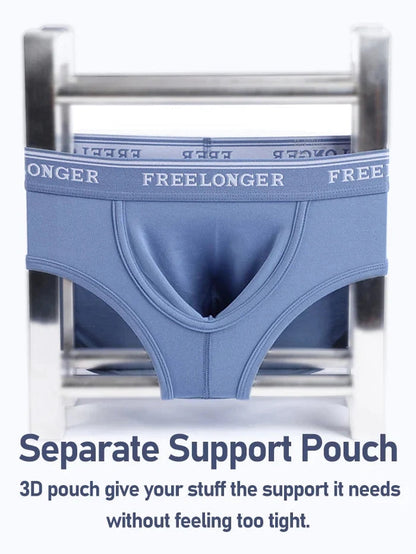 FreeLonger Men's Comfy Big Separate Pouch Thermal Underwear