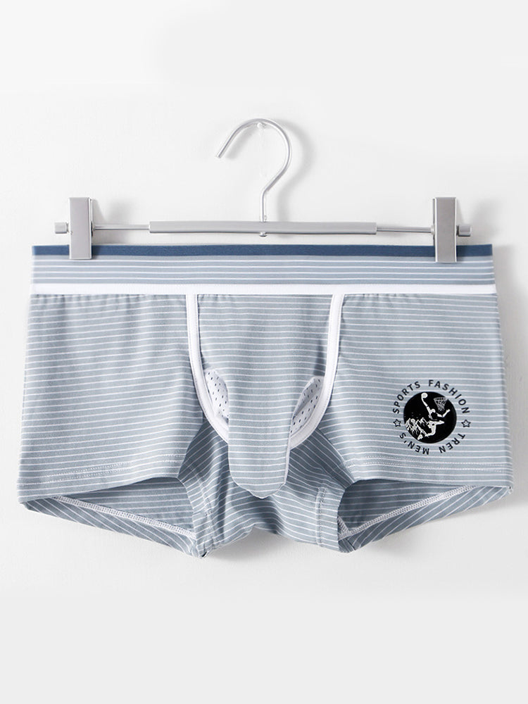 2 Pack Men's Separate Support Pouch Cotton Trunks