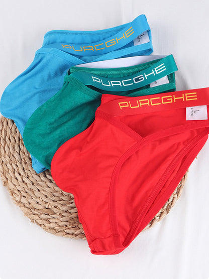 3 Pack Men's Low-Rise Sexy Hollow-Out Bikinis