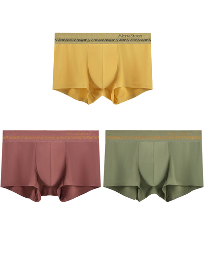 3 Pack Men's Seamless Breathable U Pouch Trunks