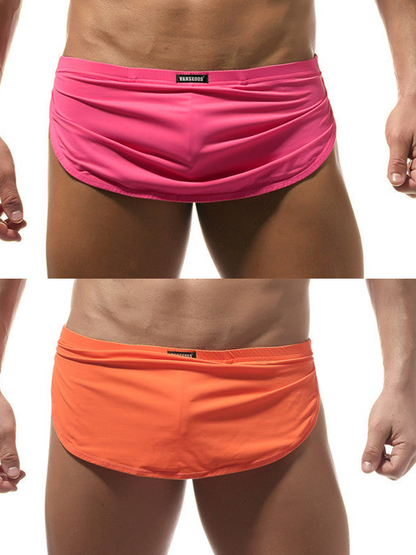 Men's Sexy Side Split  Boxers With Support Pouch