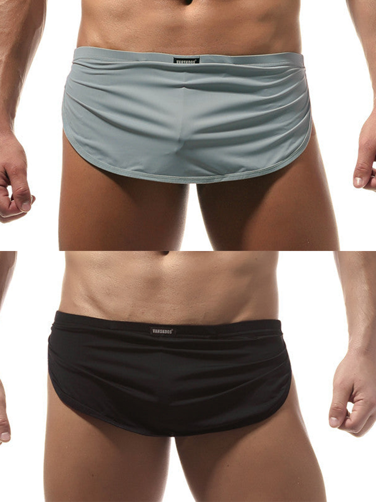 Men's Sexy Side Split  Boxers With Support Pouch