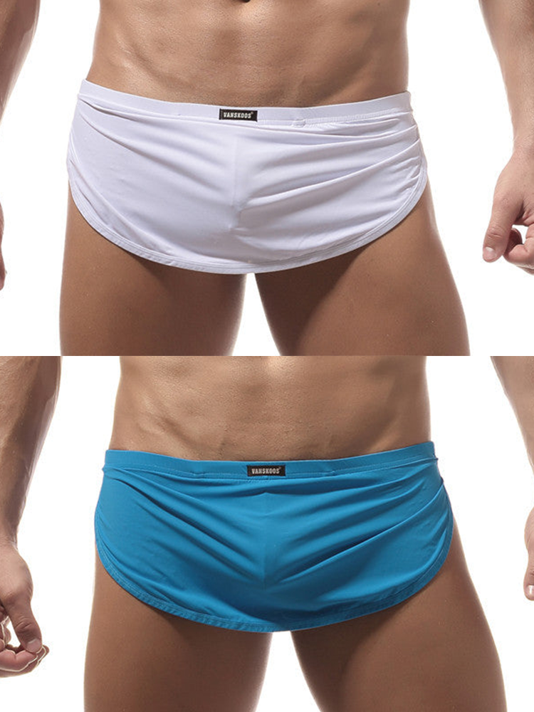 Men's Sexy Side Split  Boxers With Support Pouch