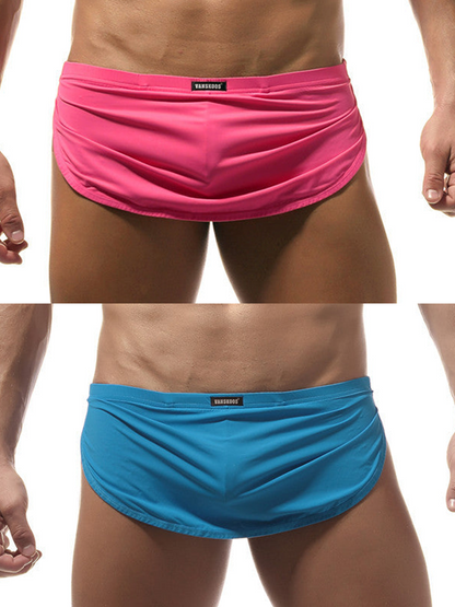Men's Sexy Side Split  Boxers With Support Pouch
