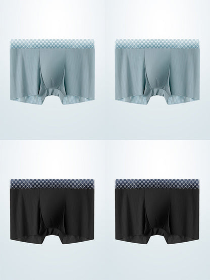 4 Pack Breathable Support Pouch Trunks For Men