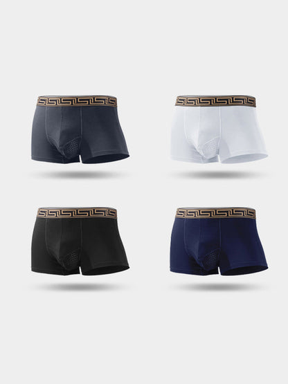 4 Pack Men's Athletic Mesh Pouch Trunks