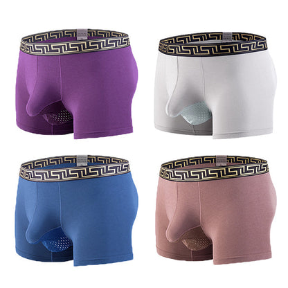 4 Pack Separate Ball Pouch Breathable Trunks