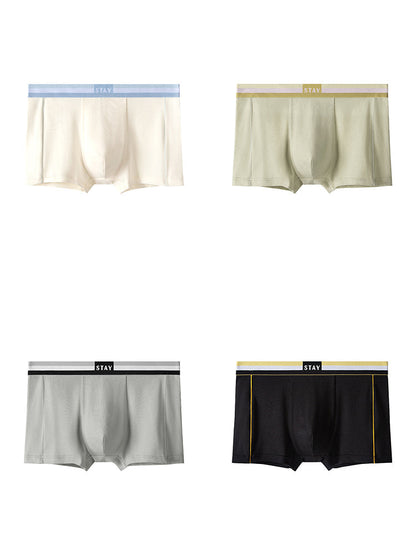 Men's Contrast Color Striped Modal Trunks