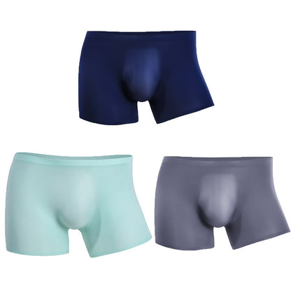 3 Pack Cool Trackless Thin Pouch Men's Trunks