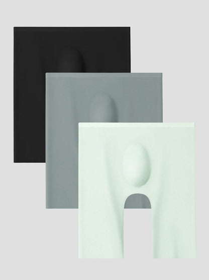 3 Pack Men's Breathable Seamless Mid-Length Boxer Briefs