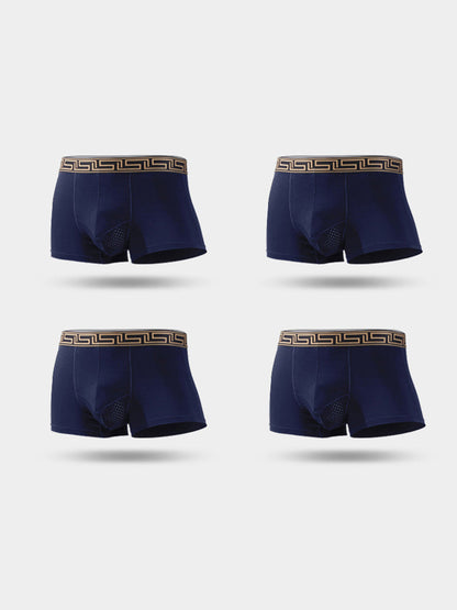 4 Pack Men's Athletic Mesh Pouch Trunks