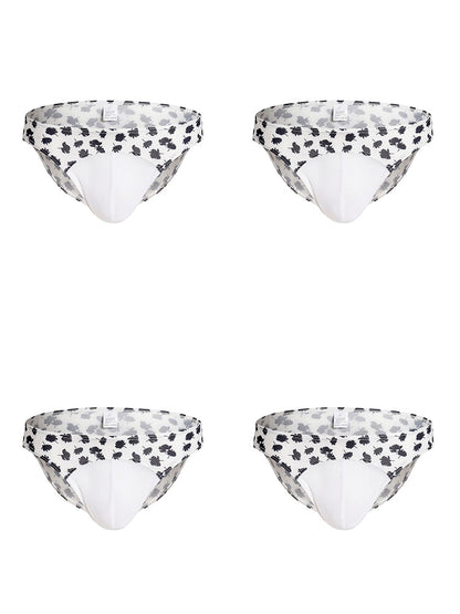4 Pack Men's Sexy Print Pouch Bikini