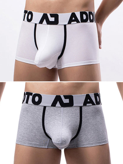 Men's Gun and Bullet Separation Large Pouch U-Convex 3D Cut Loose Trunks