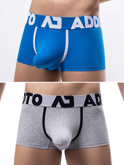 Men's Gun and Bullet Separation Large Pouch U-Convex 3D Cut Loose Trunks