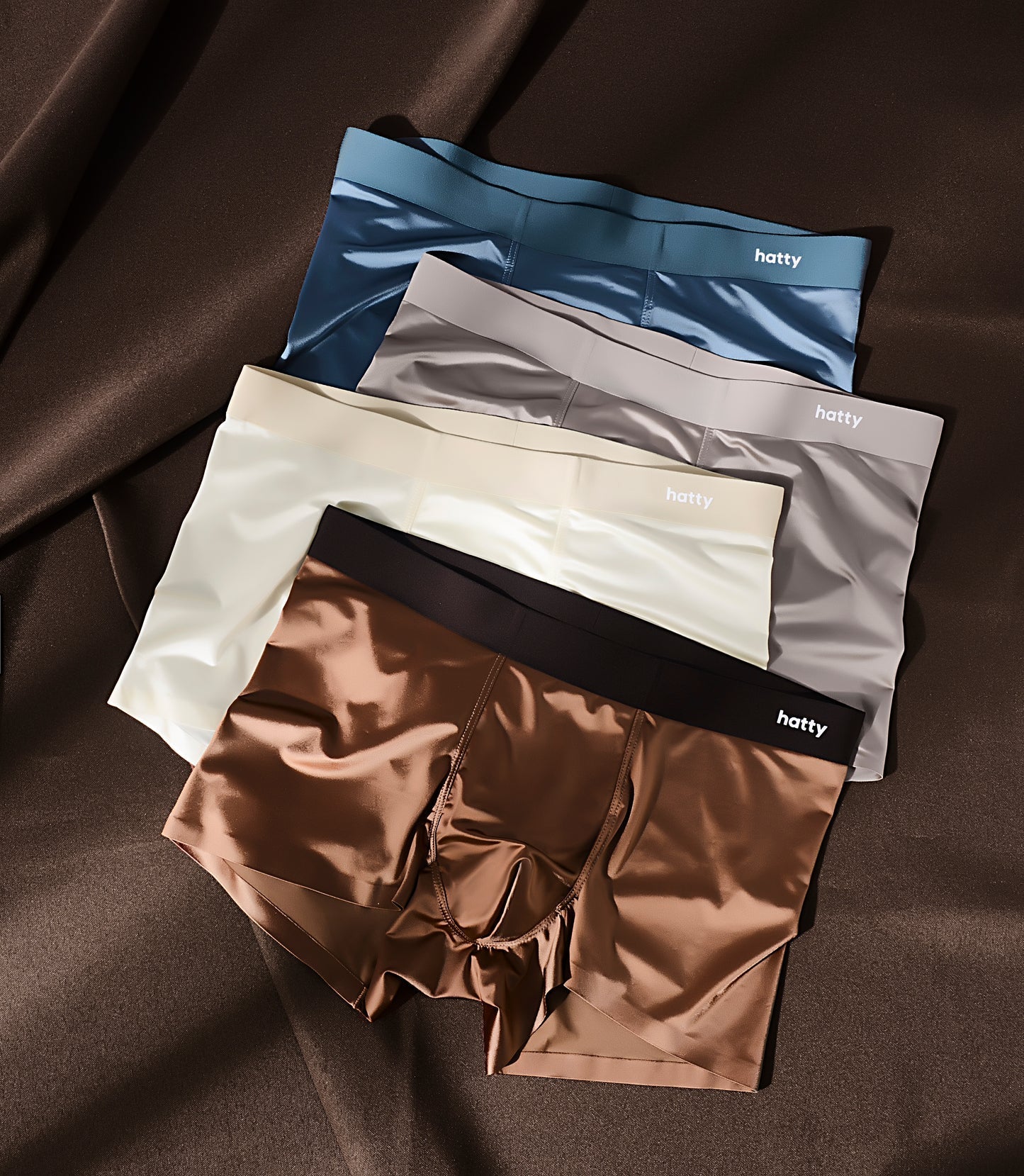 Elegant Men's Mulberry Silk Boxer Briefs - Antimicrobial Ice Silk Underwear