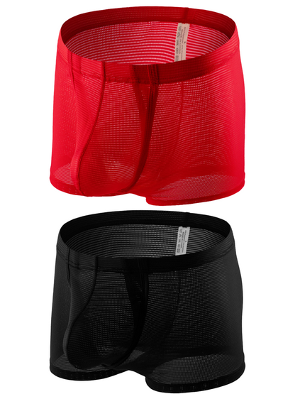 Men's Big Pouch U-convex Trunks with Fly