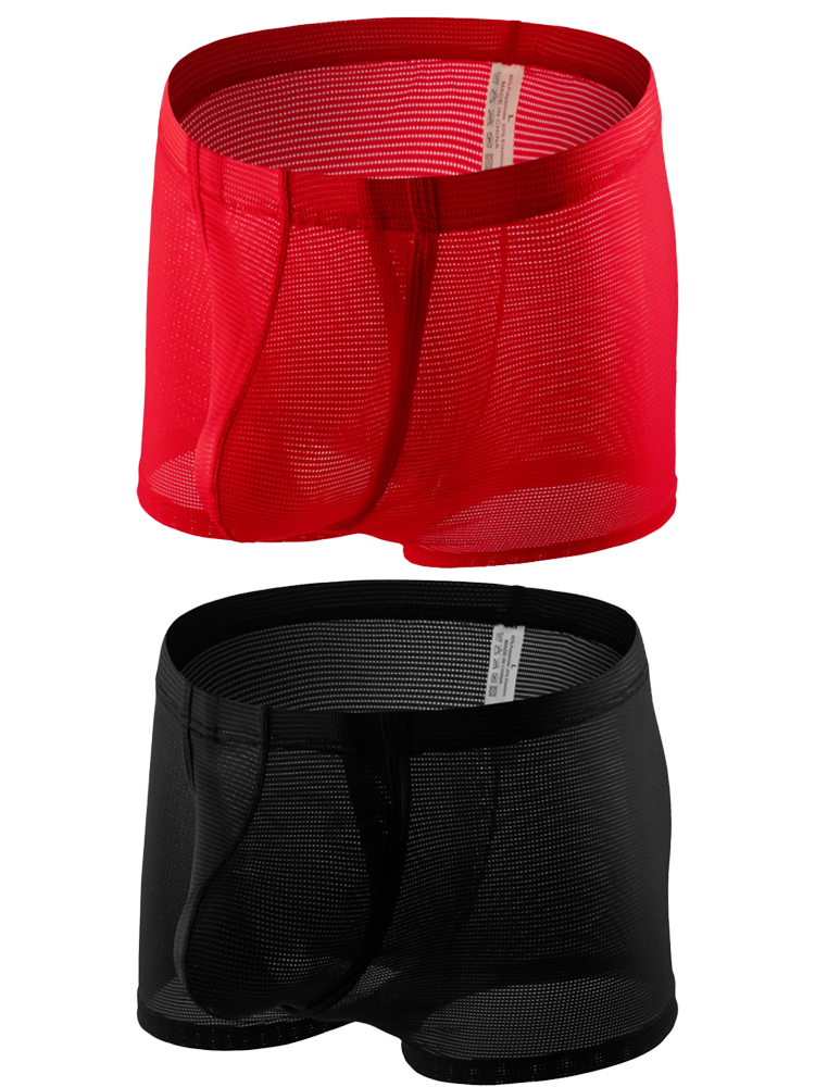 Men's Big Pouch U-convex Trunks with Fly