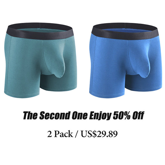 Men's Separate Big Pouch Long Boxer Briefs