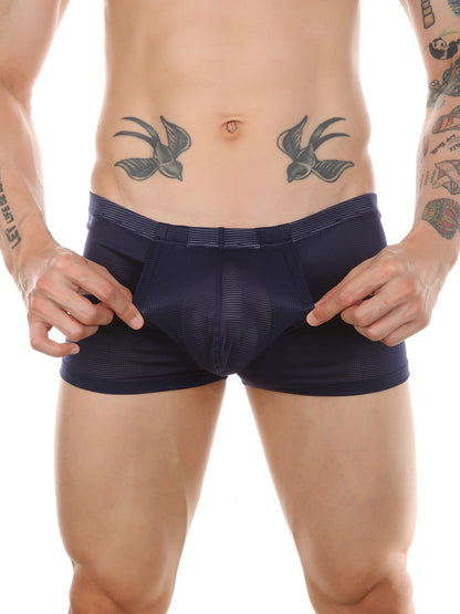 Men's Big Pouch U-convex Trunks with Fly