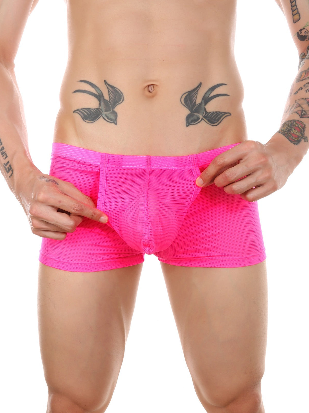 Men's Big Pouch U-convex Trunks with Fly