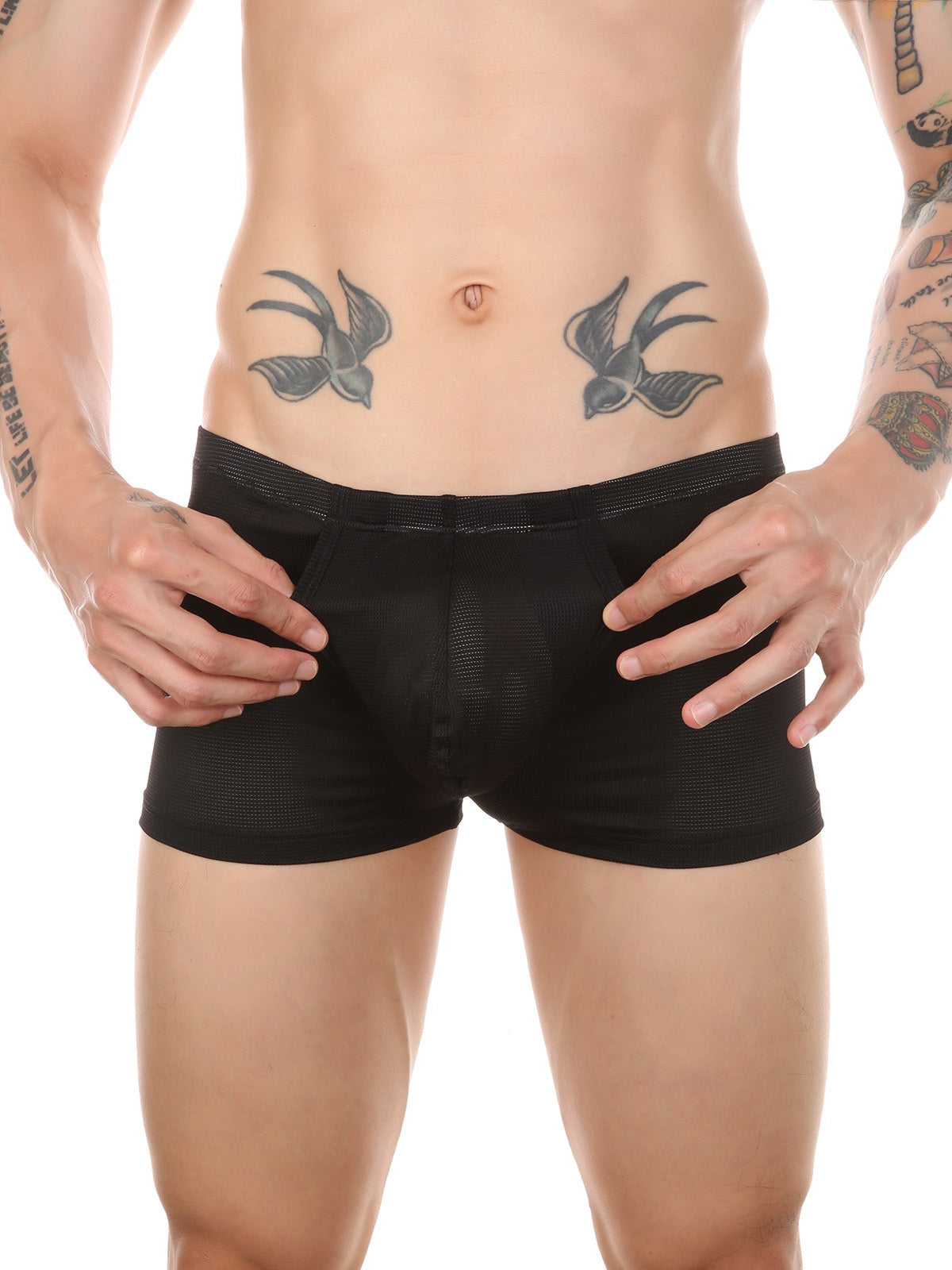 Men's Big Pouch U-convex Trunks with Fly