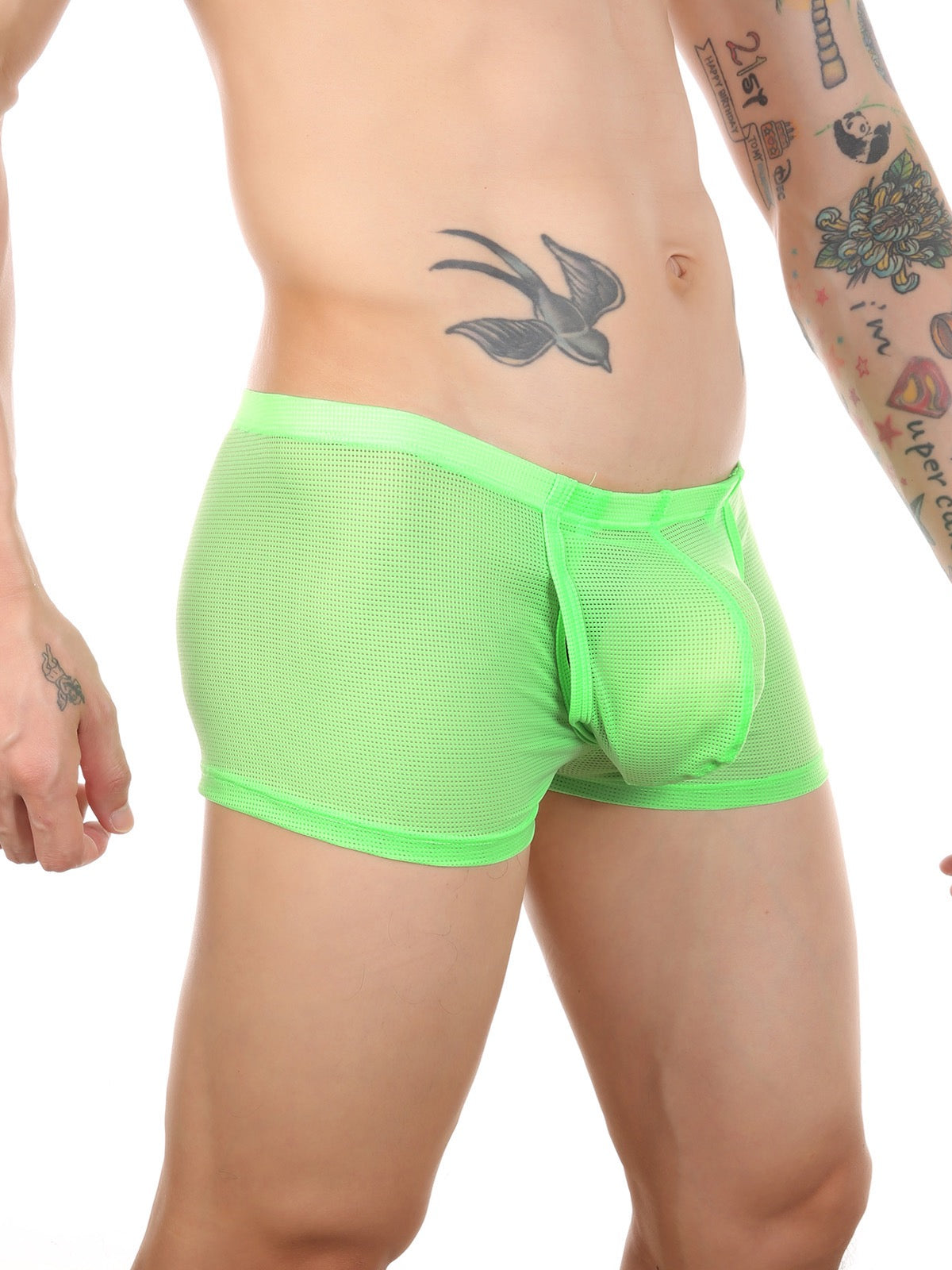 Men's Big Pouch U-convex Trunks with Fly