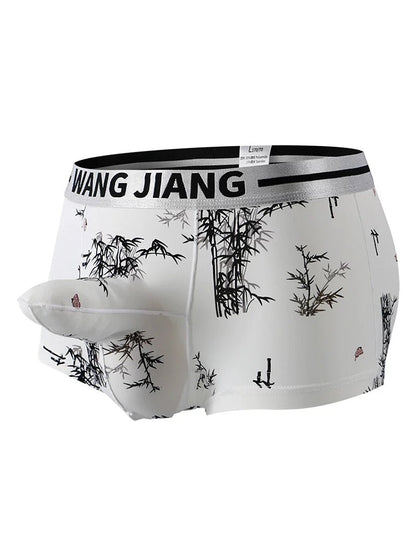 3 Pack Men's Ice Silk Dual Pouch Trunks