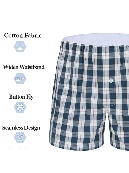 3 Pack Men's Cotton Loose Boxers