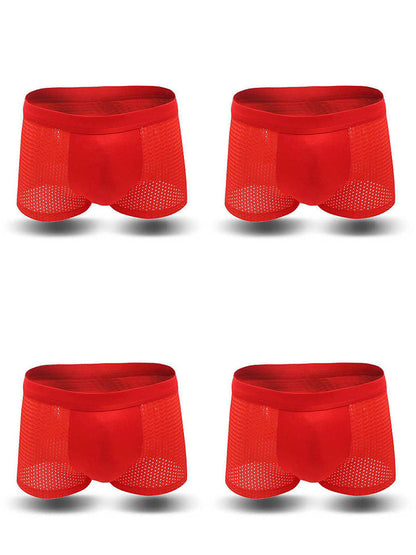 4 Pack Breathable Mesh Fabric Men's Underwear