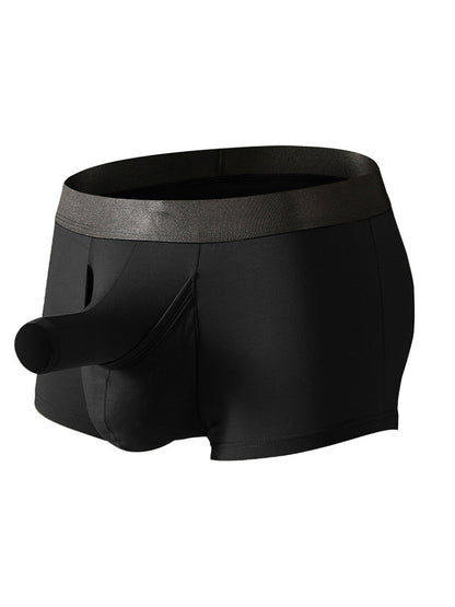 Men's Dual Ball Pouch Trunks With Fly Front